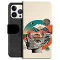 Étui Portefeuille Premium iPhone 13 Pro - Collage Abstrait
