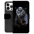 Étui Portefeuille Premium iPhone 13 Pro - Panthère Noire
