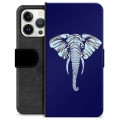 Étui Portefeuille Premium iPhone 13 Pro - Éléphant
