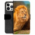 Étui Portefeuille Premium iPhone 13 Pro - Lion