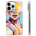 Coque iPhone 13 Pro en TPU - Portrait Abstrait