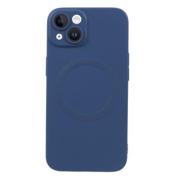 Housse silicone pour iPhone 13 avec protection de l\'appareil photo - Compatible MagSafe - Bleu foncé