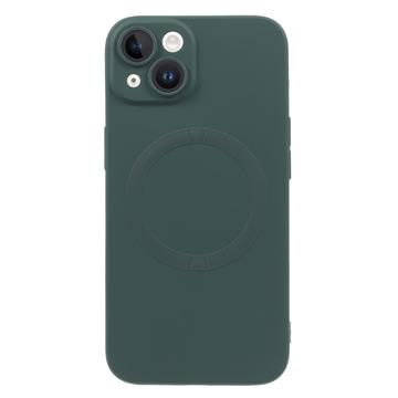 Housse silicone pour iPhone 13 avec protection de l\'appareil photo - Compatible MagSafe - Vert