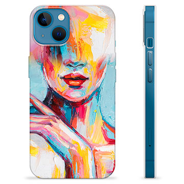 Coque iPhone 13 en TPU - Portrait Abstrait