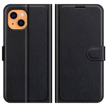 Étui Portefeuille iPhone 13 avec Fermeture Magnétique - Noir