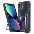 Coque Hybride iPhone 14 avec Béquille en Métal - Bleu