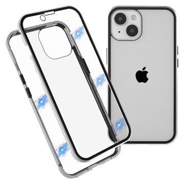 Coque Magnétique iPhone 14 avec Verre Trempé - Argenté