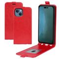 Étui à Rabat Vertical iPhone 14 Max avec Porte-Cartes - Rouge