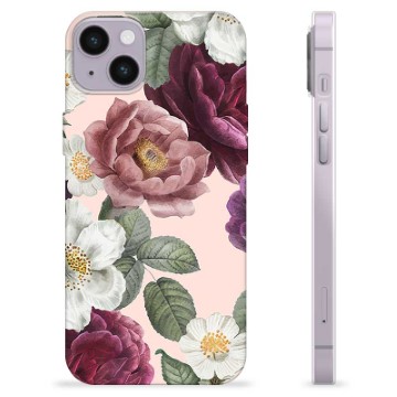 Coque iPhone 14 Plus en TPU - Fleurs Romantiques