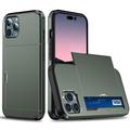 Coque Hybride iPhone 14 Pro avec Fente pour Carte Coulissante