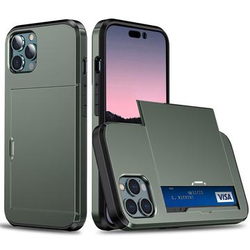 Coque Hybride iPhone 14 Pro avec Fente pour Carte Coulissante