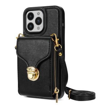 Coque tout-en-un iPhone 14 Pro Max avec portefeuille et dragonne