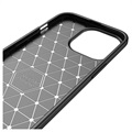 Coque iPhone 14 Pro Max en TPU Brossé - Fibre de Carbone - Noire