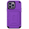 Coque Hybride iPhone 14 Pro Max avec Miroir et Porte-Cartes