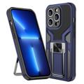 Coque Hybride iPhone 14 Pro Max avec Béquille en Métal - Bleu