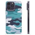 Coque iPhone 14 Pro Max en TPU - Camouflage Bleu