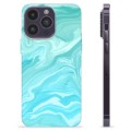 Coque iPhone 14 Pro Max en TPU - Marbre Bleu