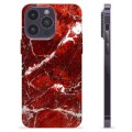 Coque iPhone 14 Pro Max en TPU - Marbre Rouge