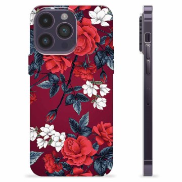 Coque iPhone 14 Pro Max en TPU - Fleurs Vintage