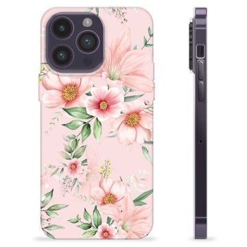 Coque iPhone 14 Pro Max en TPU - Fleurs à L\'aquarelle