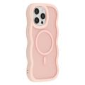 Coque hybride magnétique iPhone 14 Pro Max bord d'onde - Rose