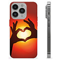 Coque iPhone 14 Pro en TPU - Silhouette de Coeur