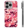 Coque iPhone 14 Pro en TPU - Camouflage Rose