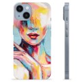 Coque iPhone 14 en TPU - Portrait Abstrait