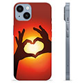 Coque iPhone 14 en TPU - Silhouette de Coeur
