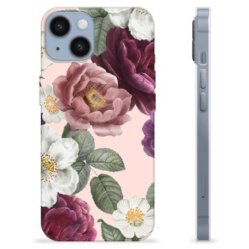 Coque iPhone 14 en TPU - Fleurs Romantiques