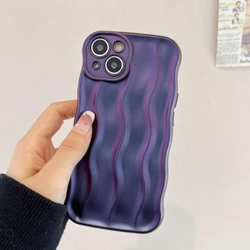 Coque iPhone 15 3D Linear Wavy - Violet