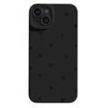 Coque fine iPhone 15 en TPU avec motif cœur - Noire