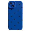Coque fine iPhone 15 en TPU avec motif cœur - Bleue / Noire