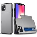 Coque Hybride iPhone 15 avec Porte-Carte Coulissant