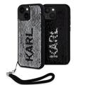 Coque iPhone 15 Karl Lagerfeld Reversible Sequins - Noir / Argent