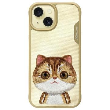 Coque pour chat iPhone 15 Nimmy Friends Big Eyed Pet 2.0 - Kaki