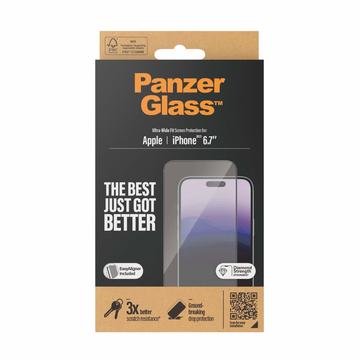 Protecteur d\'Écran iPhone 15 Plus PanzerGlass Ultra-Wide Fit EasyAligner - Bord Noir