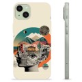 Coque iPhone 15 Plus en TPU - Collage Abstrait