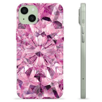 Coque iPhone 15 Plus en TPU - Cristal Rose