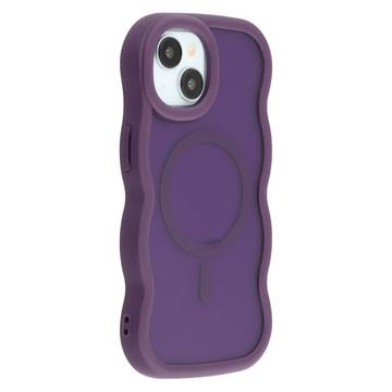 Coque hybride magnétique iPhone 15 Plus/14 Plus bord d\'onde - Violete