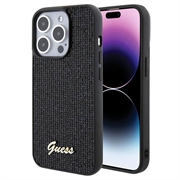 Coque iPhone 15 Pro Guess Disco Metal Script Logo (Emballage ouvert - Satisfaisant Bulk) - Noire