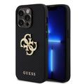 Coque iPhone 15 Pro Guess Perforated 4G Glitter Logo - Noir