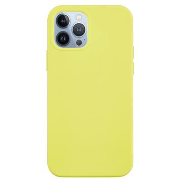 Coque iPhone 15 Pro en Silicone Liquide - Jaune