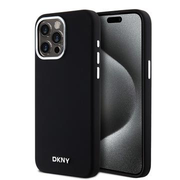 Coque iPhone 15 Pro Max DKNY Liquid Silicone Metal Logo - Compatible Magsafe