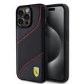 Coque iPhone 15 Pro Max Ferrari Perforée Slanted Line - Noire