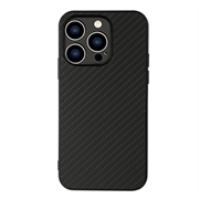 Coque Hybride pour iPhone 15 Pro Max - Fibre de Carbone - Noire