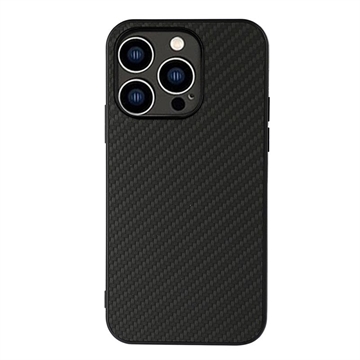 Coque Hybride pour iPhone 15 Pro Max - Fibre de Carbone - Noire