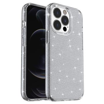 Coque Hybride iPhone 15 Pro Max - Série Stylish Glitter - Grise