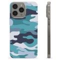 Coque iPhone 15 Pro Max en TPU - Camouflage Bleu