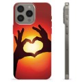 Coque iPhone 15 Pro Max en TPU - Silhouette de Coeur